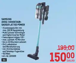 Metro Samsung akku-handstaub- sauger jet 60 power Angebot