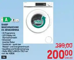 Metro Sharp waschmaschine es-nfa814wwna Angebot