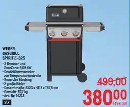 Metro Weber gasgrill spirit E-325 Angebot