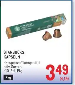 Metro Starbucks Kapseln Angebot