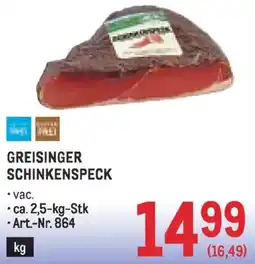Metro Greisinger schinkenspeck Angebot