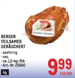 Metro Berger teilsames geräuchert Angebot