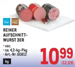 Metro Reiner aufschnitt- wurst 3er Angebot