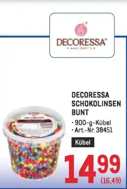 Metro Decoressa schokolinsen Angebot