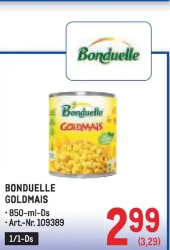 Metro Bonduelle goldmais Angebot