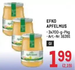Metro Efko apfelmus Angebot