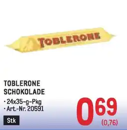 Metro Toblerone schokolade Angebot