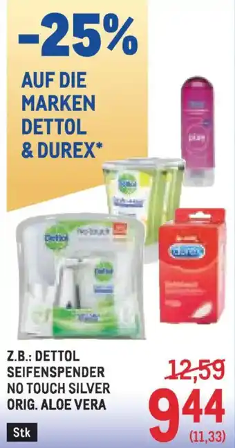 Z.b dettol seifenspender no touch silver orig. aloe vera