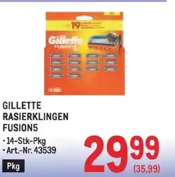 Metro Gillette rasierklingen fusion5 Angebot