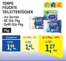 Metro Tempo feuchte toilettentücher Angebot