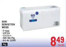 Metro Duni servietten weiss Angebot