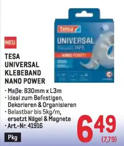 Metro Tesa universal klebeband nano power Angebot
