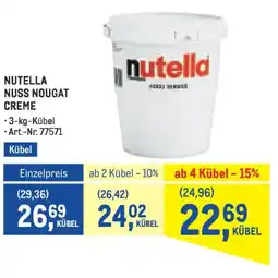 Metro Nutella nuss nougat creme Angebot