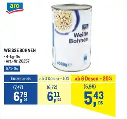 Metro Weisse bohnen Angebot