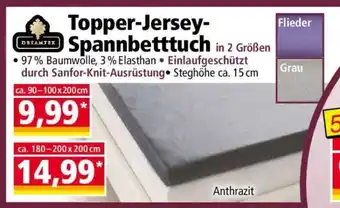 Norma Topper-Jersey-Spannbetttuch Angebot