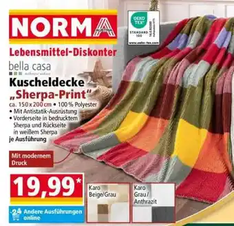 Kuscheldecke „Sherpa-Print“