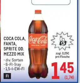 Metro Coca-Cola, Fanta, Sprite od. Mezzo-Mix Angebot
