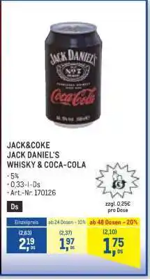 Metro JACK&COKE Angebot