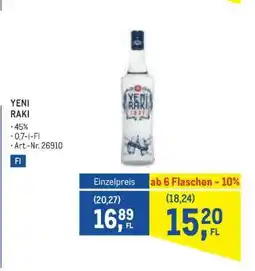 Metro Yeni Raki Angebot