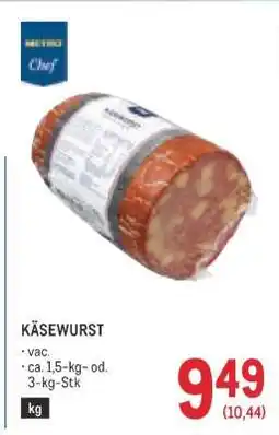 Metro Käsewurst Angebot