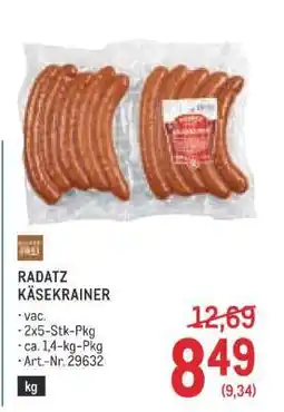 Metro Radatz Käsekrainer Angebot