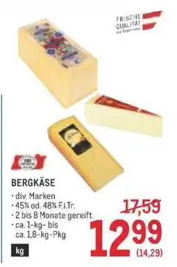 Metro Bergkäse Angebot