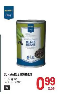 Metro SCHWARZE BOHNEN Angebot