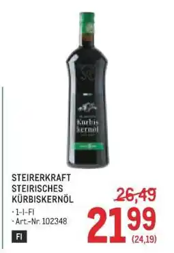 Metro STEIRERKRAFT STEIRISCHES KÜRBISKERNÖL Angebot