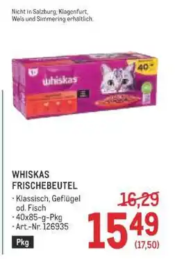 Metro WHISKAS FRISCHEBEUTEL Angebot