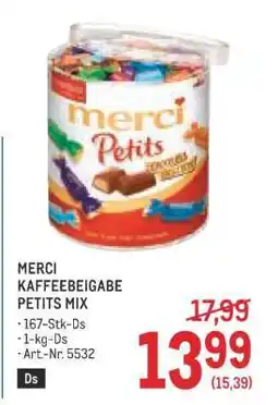 Metro Merci Kaffeebeigabe Petits Mix Angebot