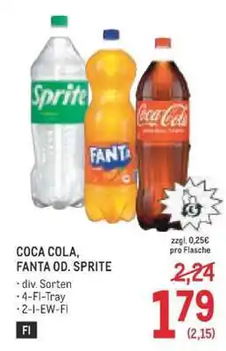 Metro Coca-Cola Fanta od. Sprite Angebot