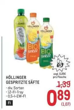 Metro HÖLLINGER GESPRITZTE SÄFTE Angebot