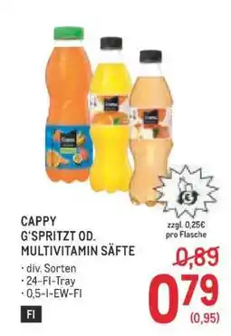 Metro CAPPY G'SPRITZT OD. MULTIVITAMIN SÄFTE Angebot