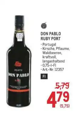 Metro DON PABLO RUBY PORT Angebot