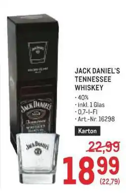Metro Jack Daniel‘s Tennessee Whiskey Angebot