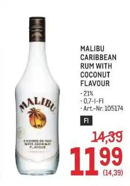 Metro Malibu Caribbean Rum with Coconut Flavour Angebot