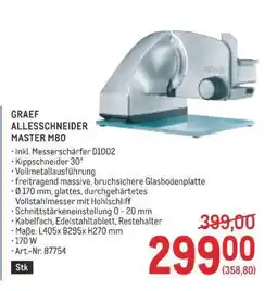 Metro GRAEF ALLESSCHNEIDER MASTER M80 Angebot