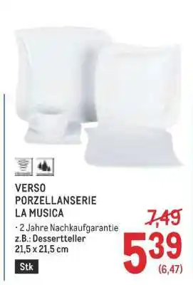 Metro VERSO PORZELLANSERIE LA MUSICA Angebot