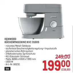 Metro KENWOOD KÜCHENMASCHINE KVC 3100S Angebot