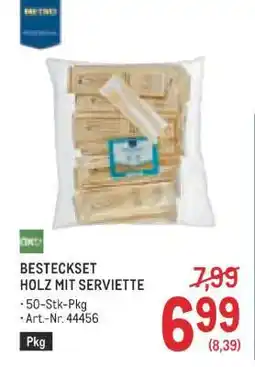 Metro BESTECKSET HOLZ MIT SERVIETTE Angebot