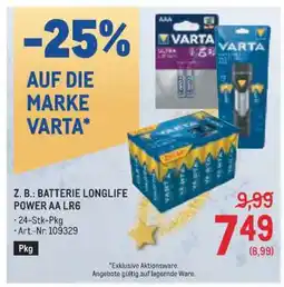 Metro BATTERIE LONGLIFE POWER AA LR6 Angebot