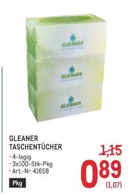 Metro GLEANER TASCHENTÜCHER Angebot