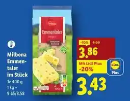 Lidl Milbona Emmentaler im Stück Angebot