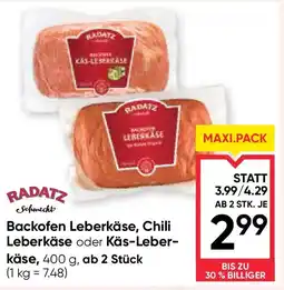Maximarkt Backofen leberkäse, chili leberkäse oder käs-leber- käse Angebot