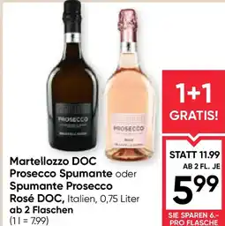 Maximarkt Martellozzo doc prosecco spumante oder spumante prosecco Angebot