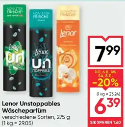 Maximarkt Lenor unstoppables wäscheparfüm Angebot