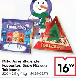 Maximarkt Milka Adventkalender Favourites, Snow Mix oder Angebot