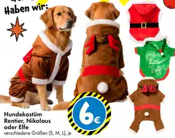 TEDi Hundekostüm Rentier, Nikolaus oder Elfe Angebot