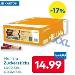 T&G Hellma Zucker-Sticks Angebot
