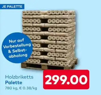 Holzbriketts Palette